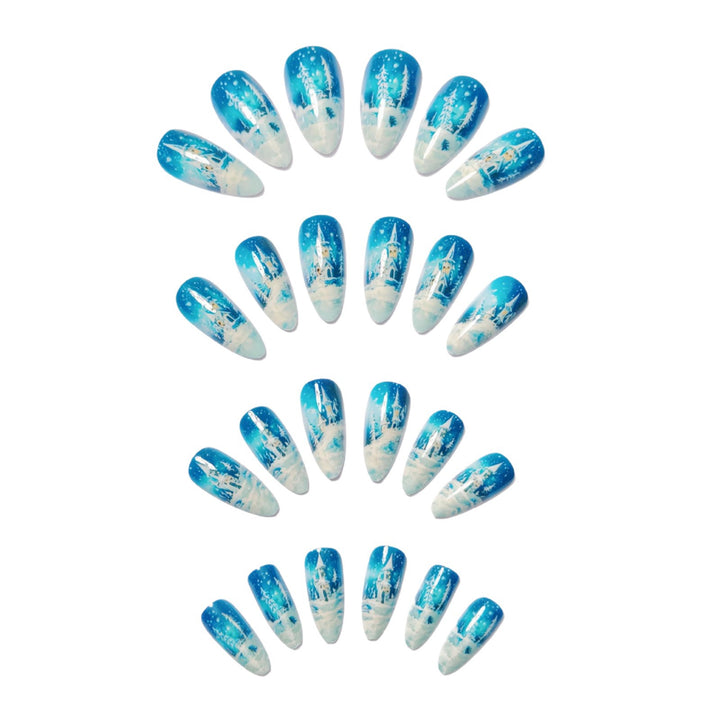 Winter-Themed Artistic Nail Art Bowlift