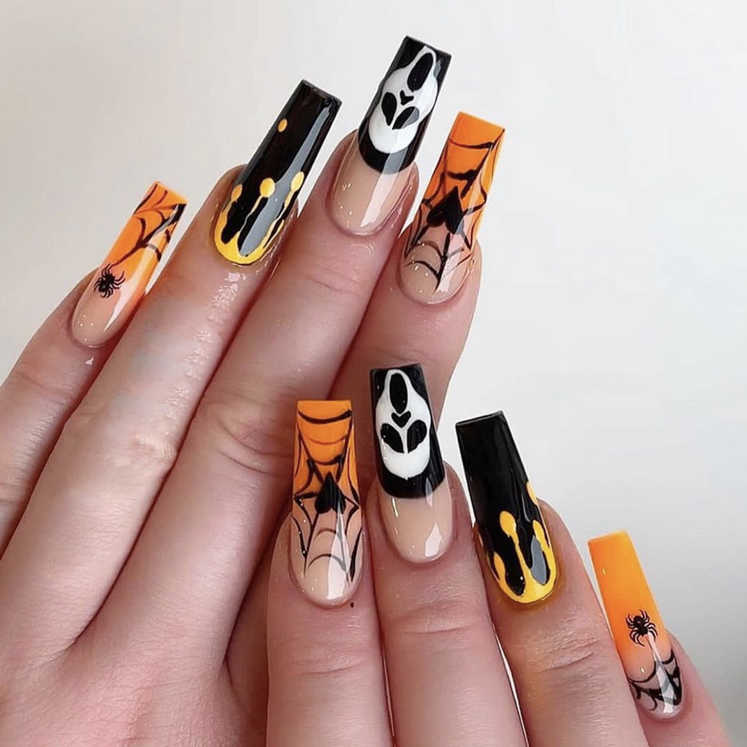 Halloween Themed Articulated Acrylic Nail Set Bowlift