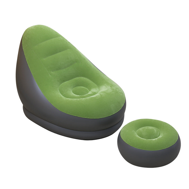 Ladies inflatable comfort bean bag chair with footstool Bowlift