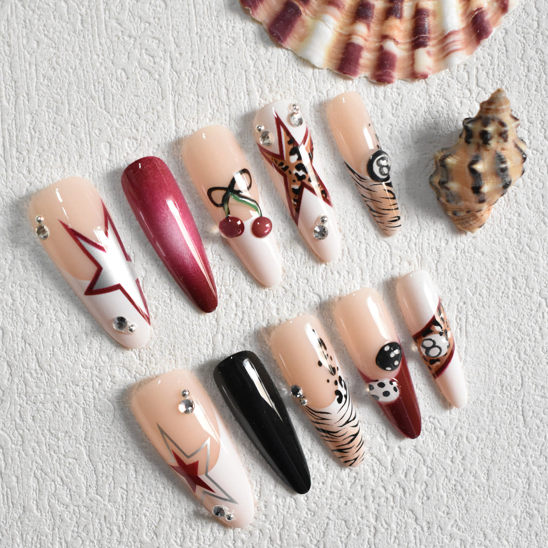 Artistic Stiletto Press-On Nails with Unique Designs Bowlift