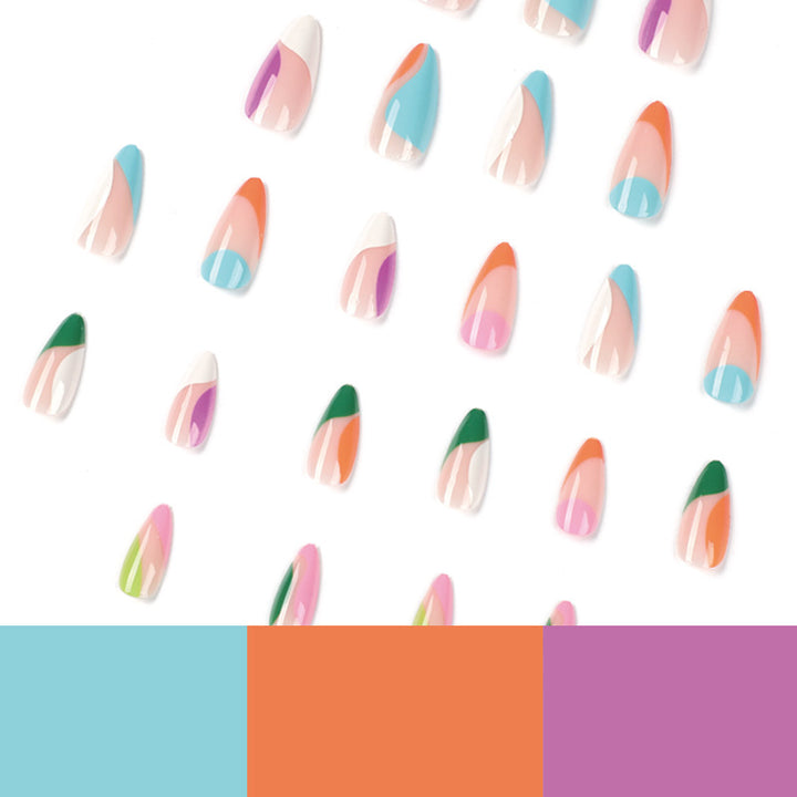 Artful nail art with colorful accents Bowlift