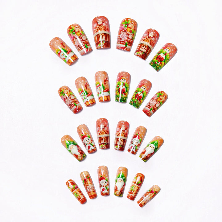 Festive 3D Holiday-Themed Nail Art Bowlift