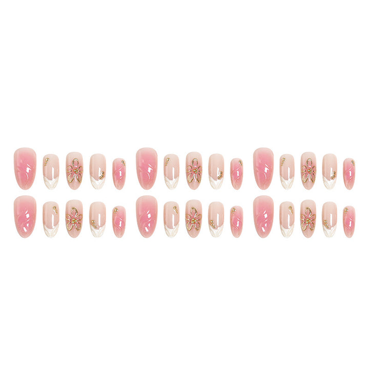 Artificial nails with delicate floral design Bowlift