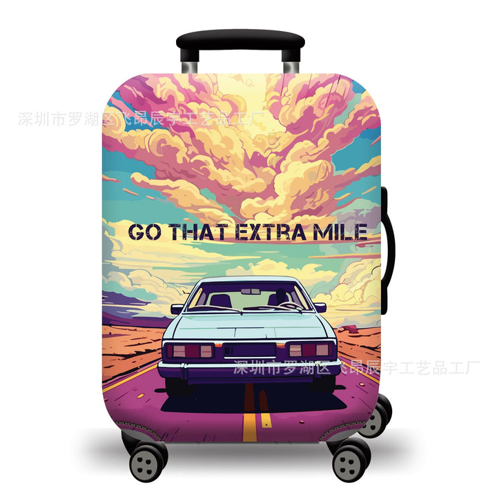 Hard Shell Luggage with Earth Design Bowlift