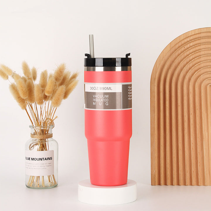 Unisex Insulated Drinking Cup with Integrated Straw Bowlift