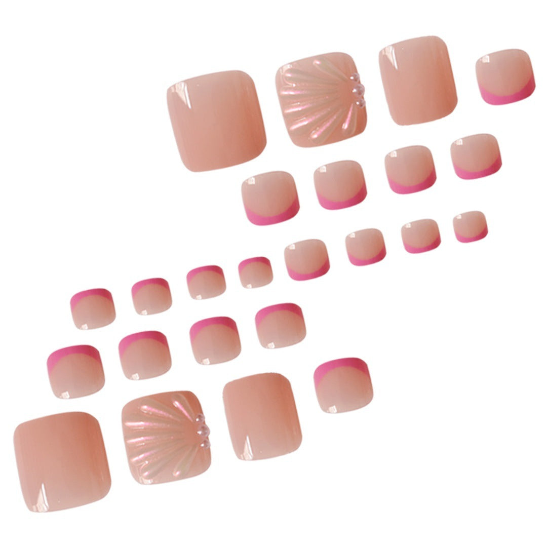 Artistic Press-On Toe Nail Art Extensions Bowlift
