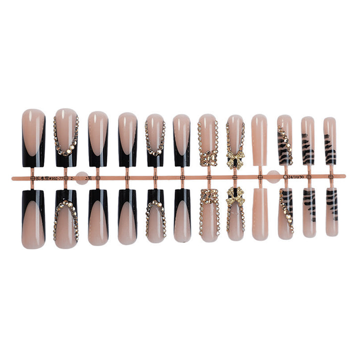 Acrylic nail set with glamorous 3D bows and radiant rhinestone decorations Bowlift