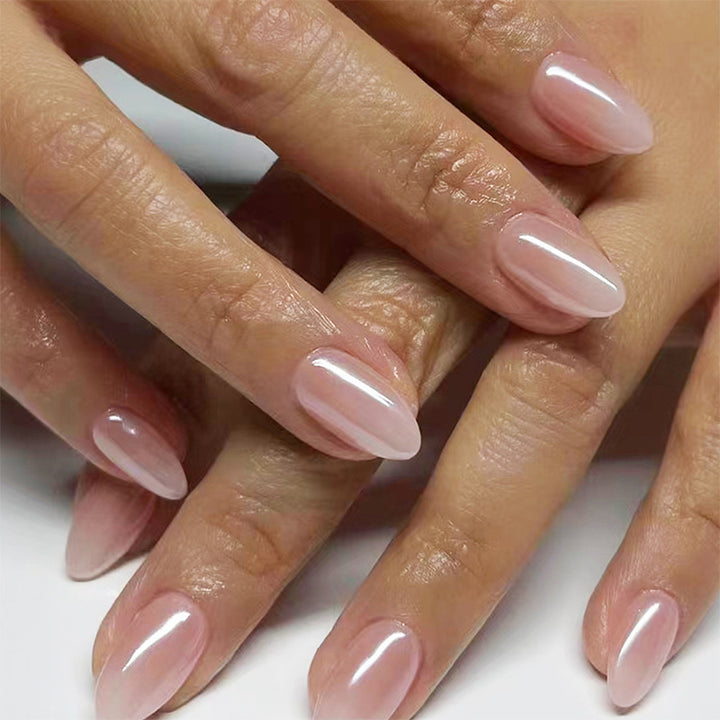 Natural Glossy Press-On Nail Tips Bowlift
