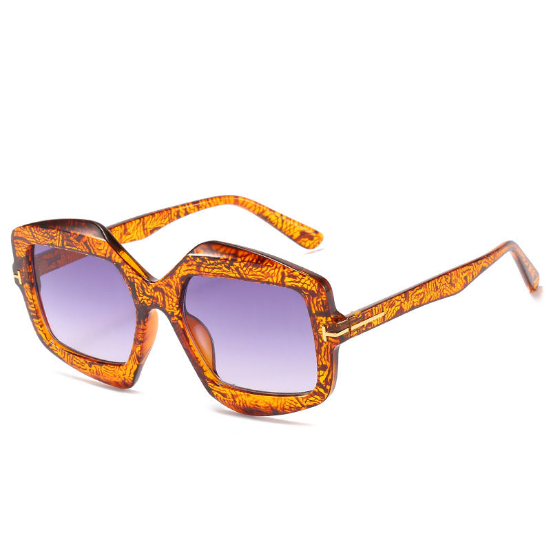 Bold Patterned Hexagonal Sunglasses Bowlift