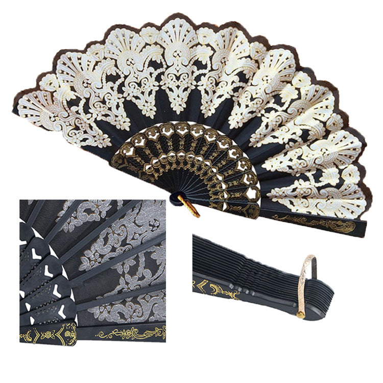 Women's fan with exquisite filigree ornamentation Bowlift