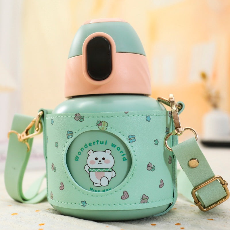 Ladies insulated drinking bottle with stylish animal motif Bowlift