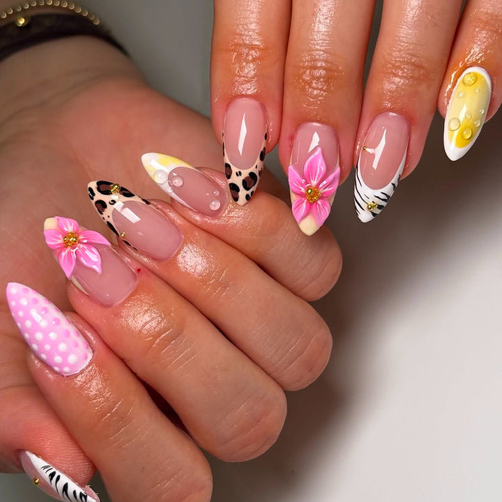 Artful nails with floral and animal designs Bowlift