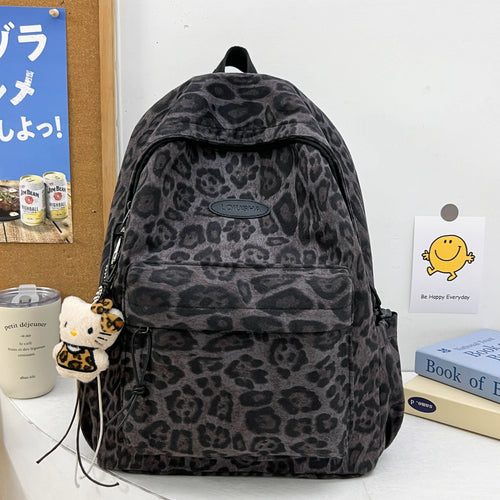 Stylish Leopard Print Backpack