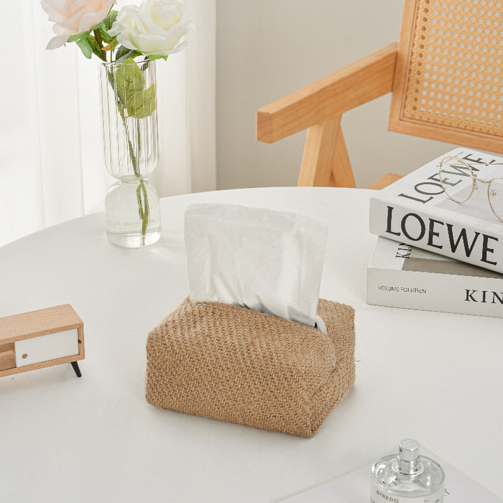 Decorative Textured Tissue Box Cover Bowlift