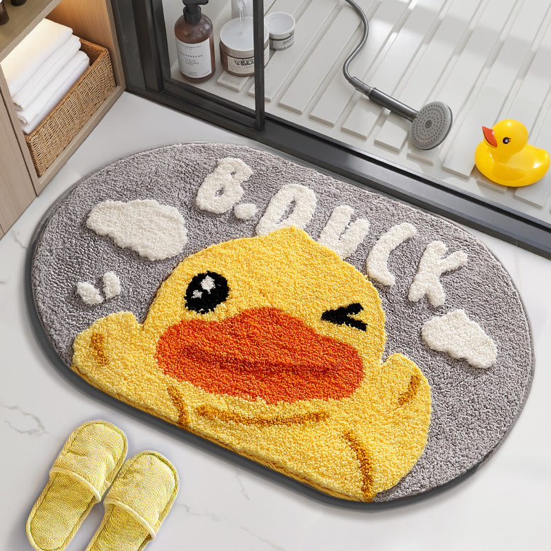 Cartoon Duck-Themed Bath Mat Bowlift