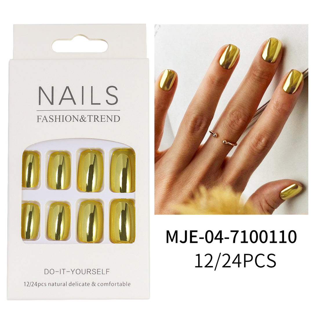 Glossy Press-On Nails Set Bowlift