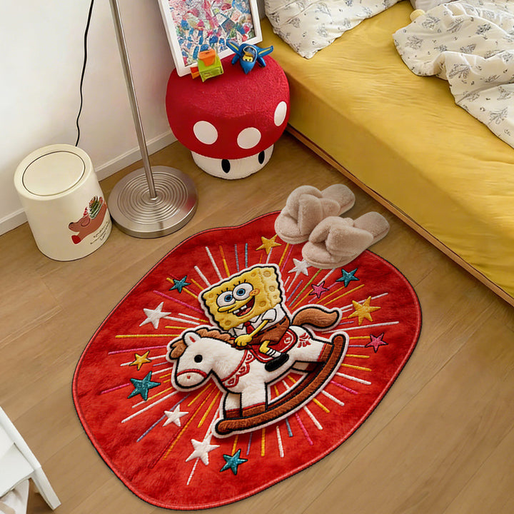 Fun Cartoon-Themed Plush Area Rug