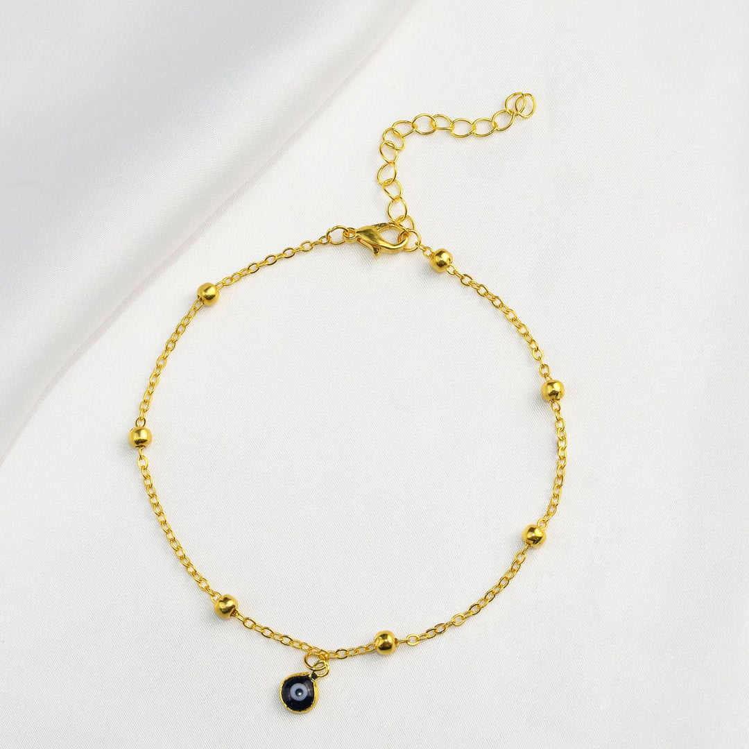 Delicate Evil Eye Anklet Bowlift