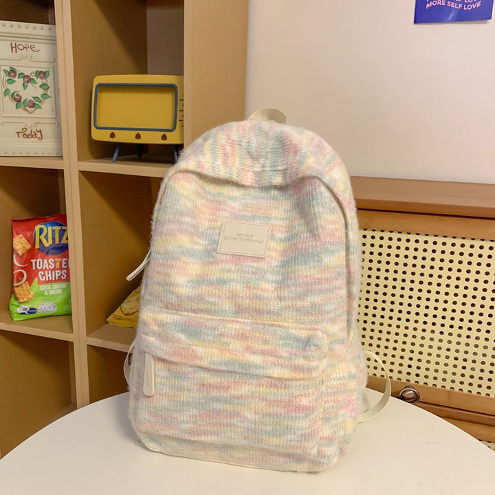 Plush Fabric Mini Backpack