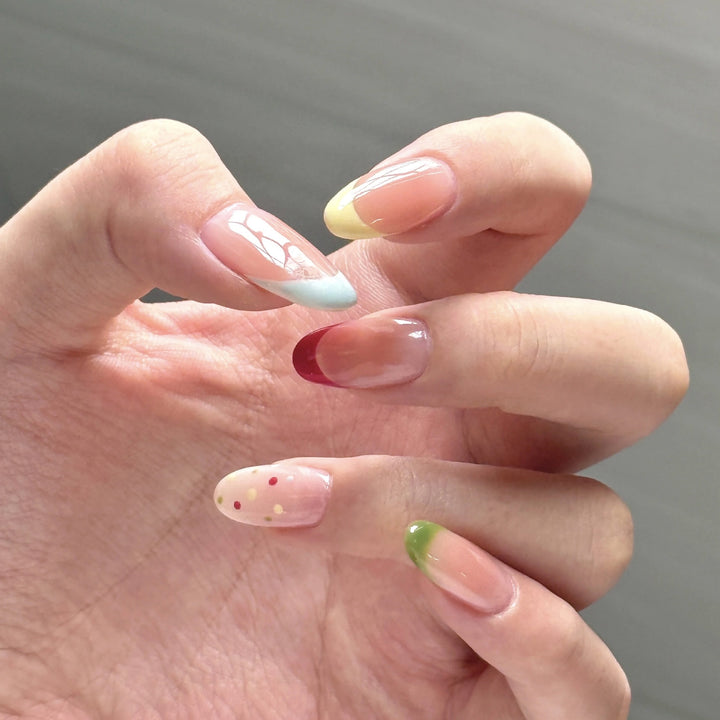 Artificial nails with creative design Bowlift