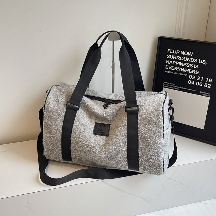 Cozy Fleece-Lined Travel Duffle Bag Bowlift