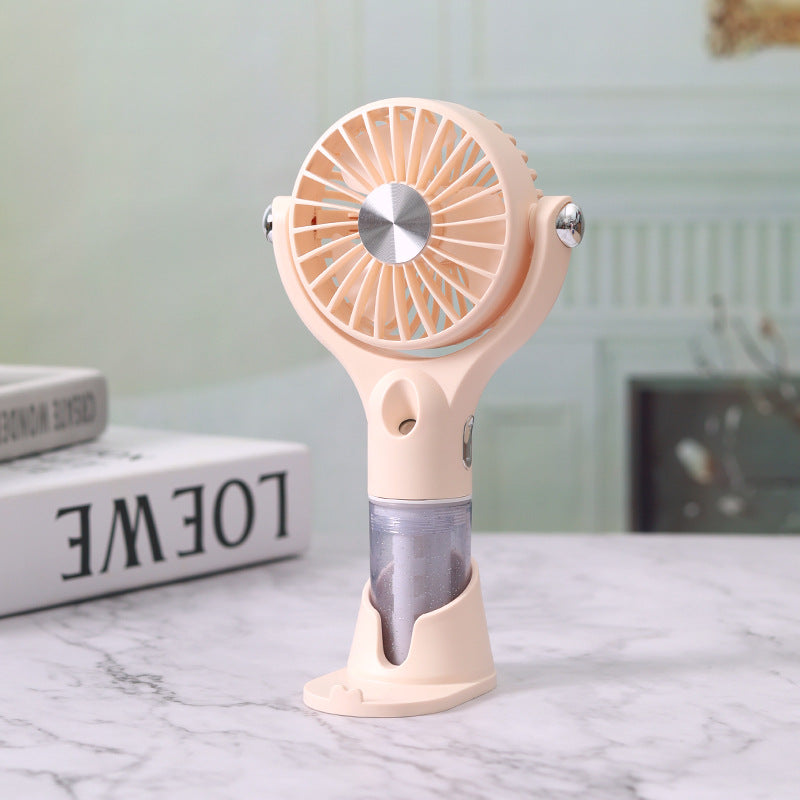 Unisex Portable Fog Fan with USB Charging Function and Flexible Tilt Mechanism Bowlift
