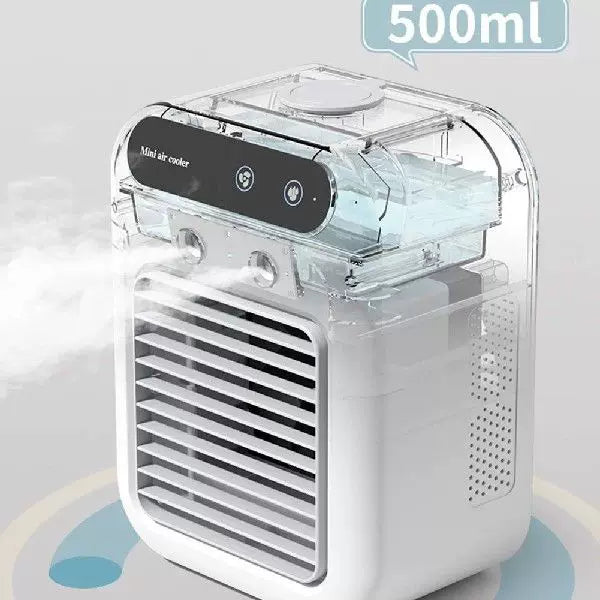 Unisex One Size Compact Desktop Micro Air Cooler with Top Fill Water Reservoir Removable Filter and Adjustable Louvers Bowlift