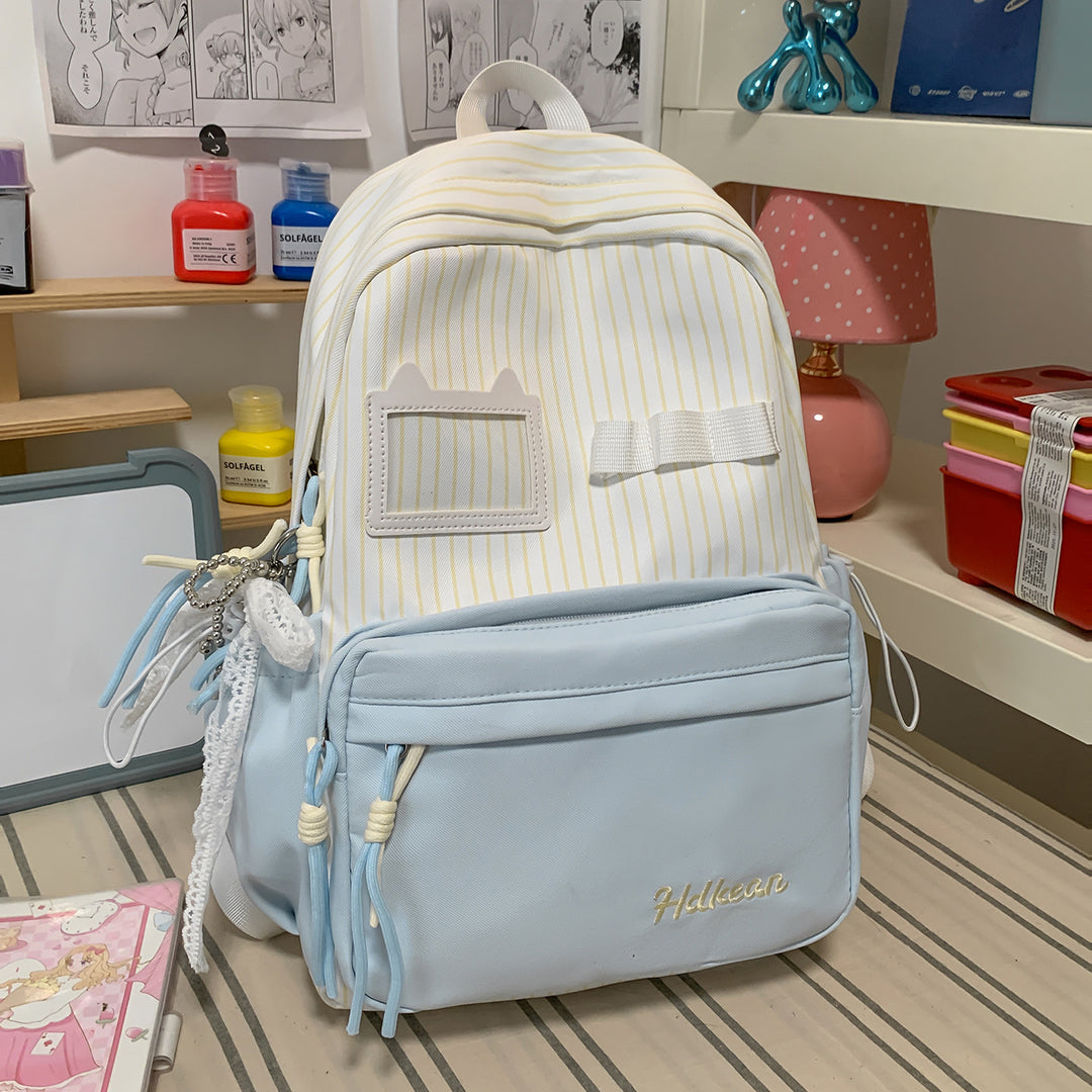 Whimsical Cat-Ear Themed Backpack Bowlift