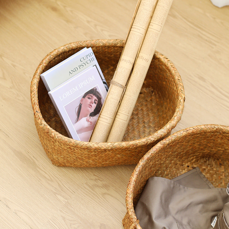 Eco-Friendly Round Woven Storage Basket Bowlift