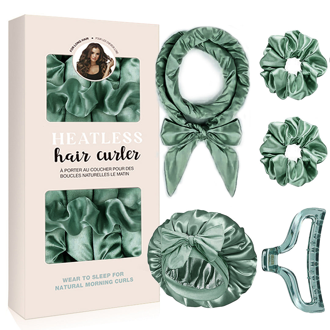 Satin Heatless Hair Curling Set