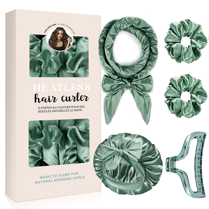 Satin Heatless Hair Curling Set