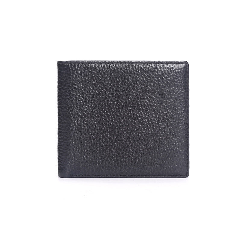 Textured Leather Bi-fold Wallet Bowlift