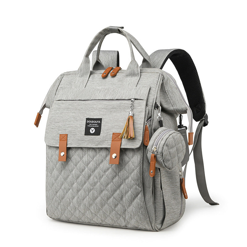 Multifunctional Quilted Diaper Backpack Bowlift