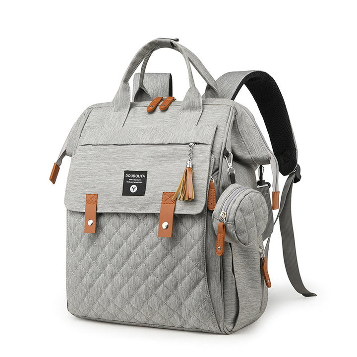 Multifunctional Quilted Diaper Backpack Bowlift