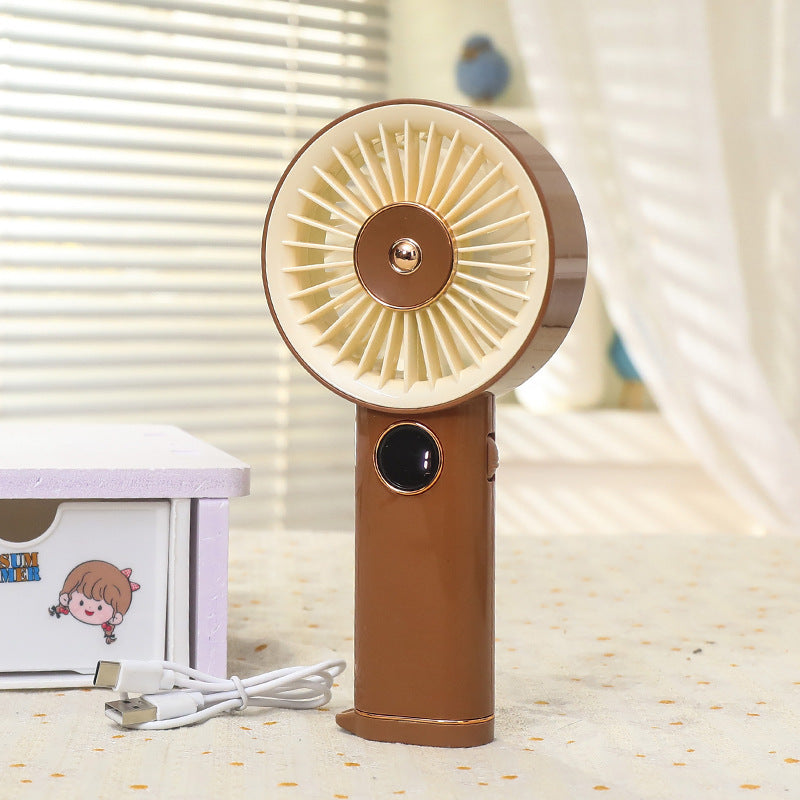 Women Portable Hand Fan with USB Charging Option and Intuitive Design Bowlift