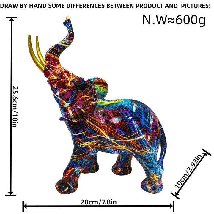 Artistic elephant figure with colorful design Bowlift