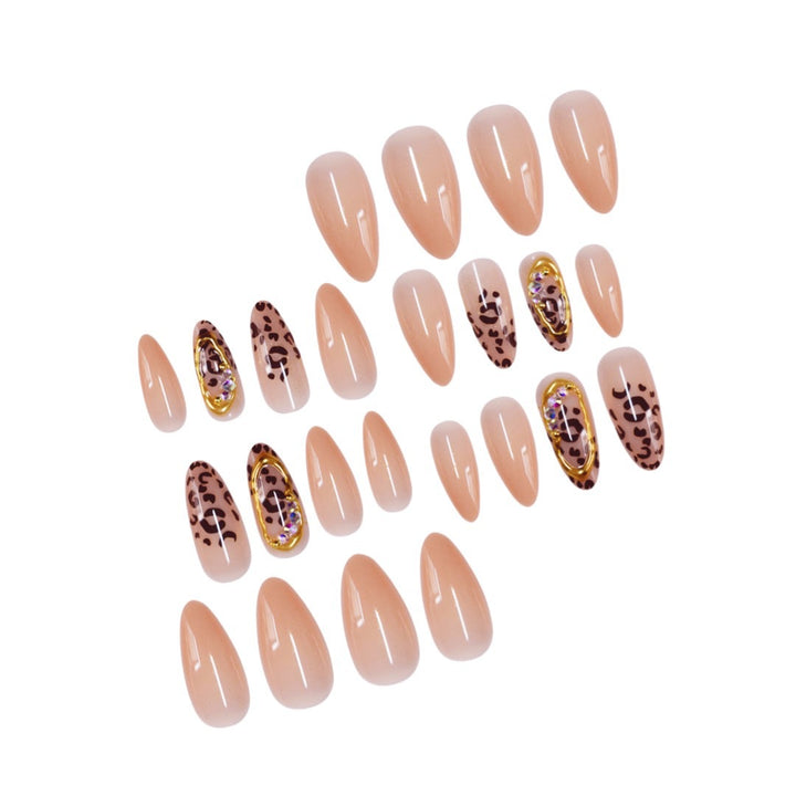 Stiletto Nail Art Extensions with Animal Print Design Bowlift