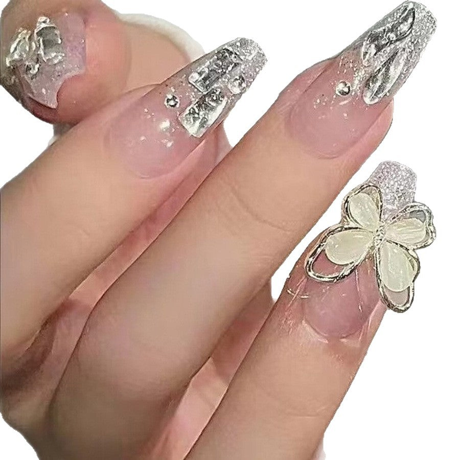 Artificial Nails Set with Elegant Butterfly Decoration Bowlift