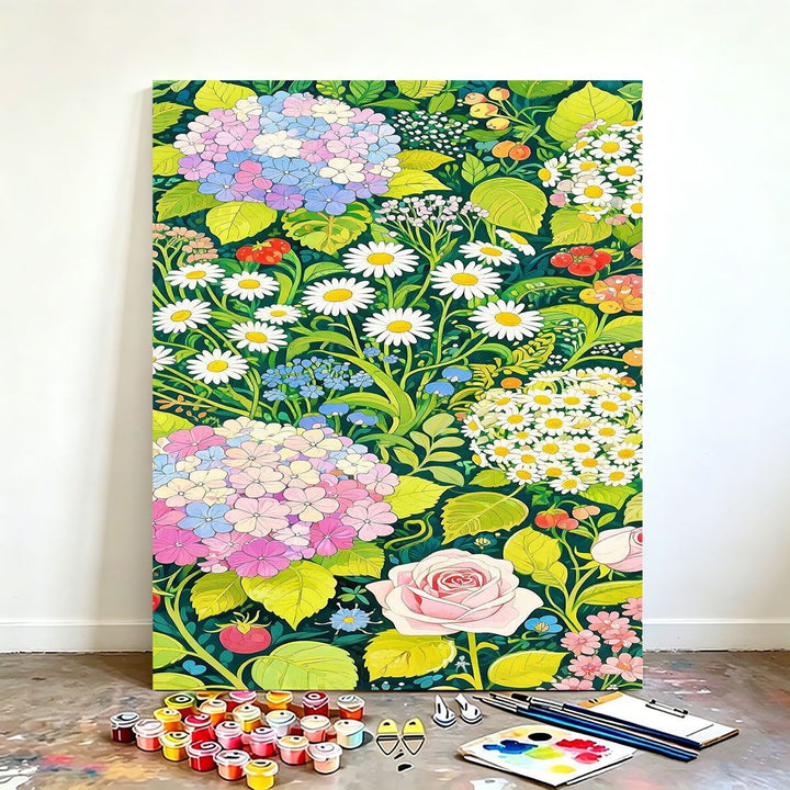 DIY Floral Canvas Painting Kit Bowlift