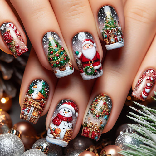 Festive 3D Holiday Nail Art Bowlift