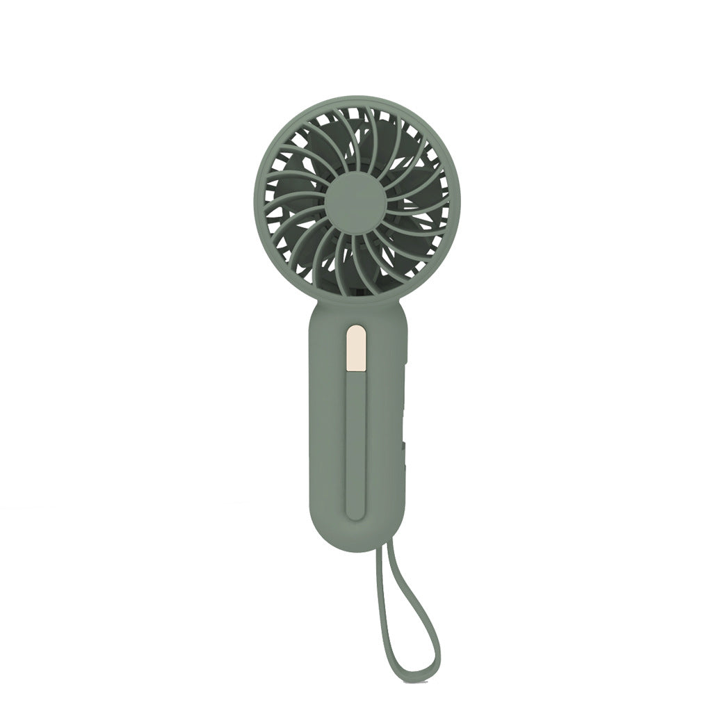 Unisex portable hand fan with foldable handle, USB charging function, and carrying strap Bowlift