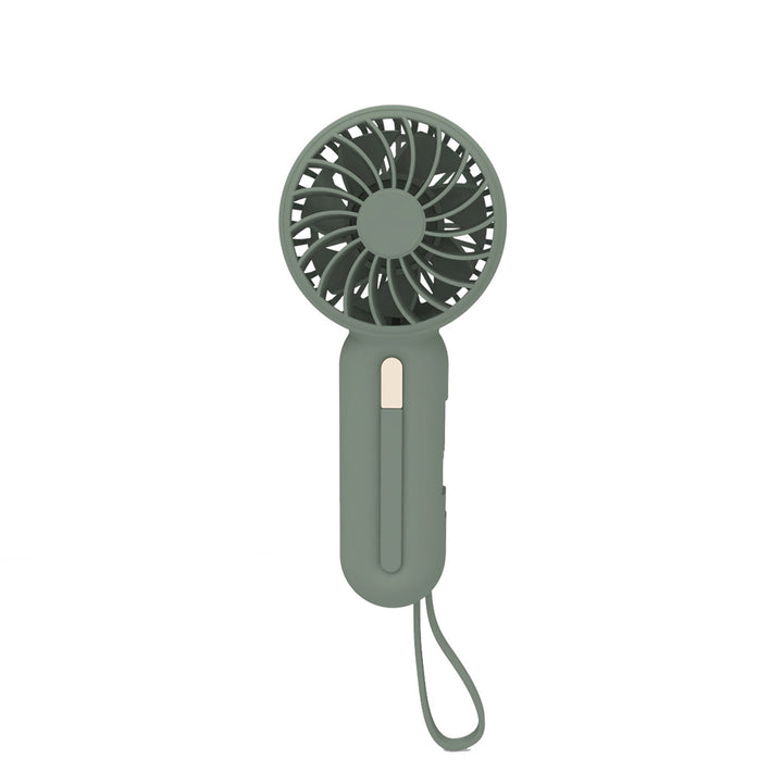 Unisex portable hand fan with foldable handle, USB charging function, and carrying strap Bowlift
