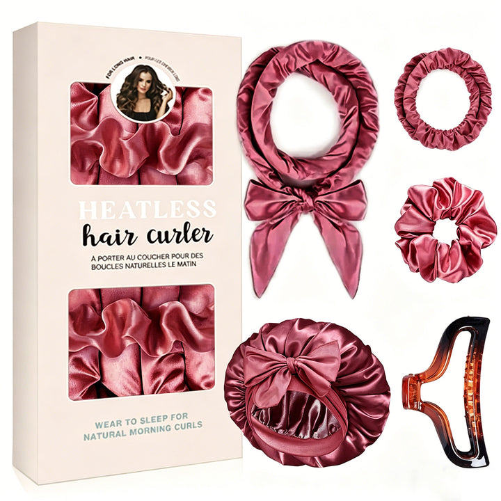 Satin Heatless Hair Curling Set