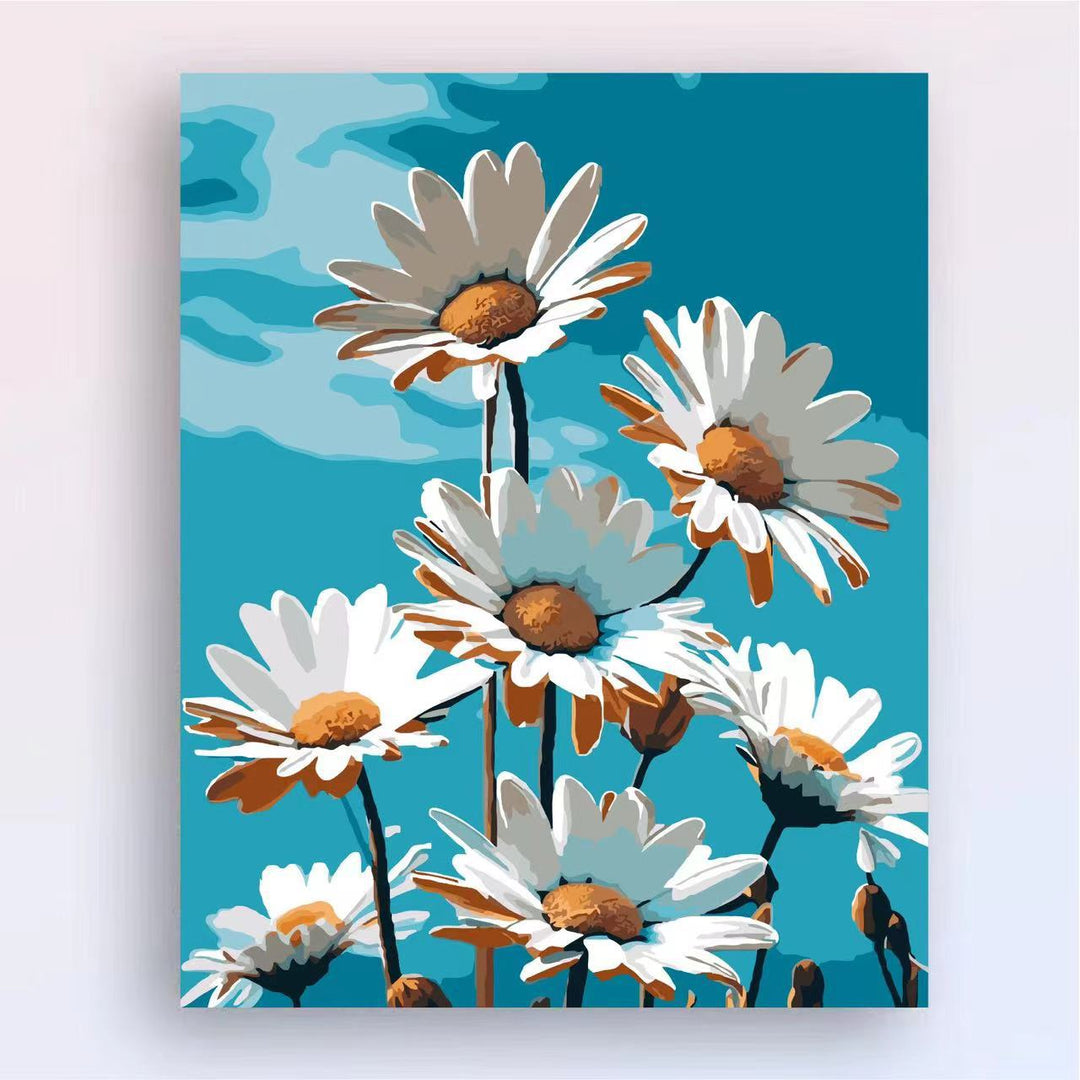 Contemporary Lotus Floral Canvas Art Print Bowlift
