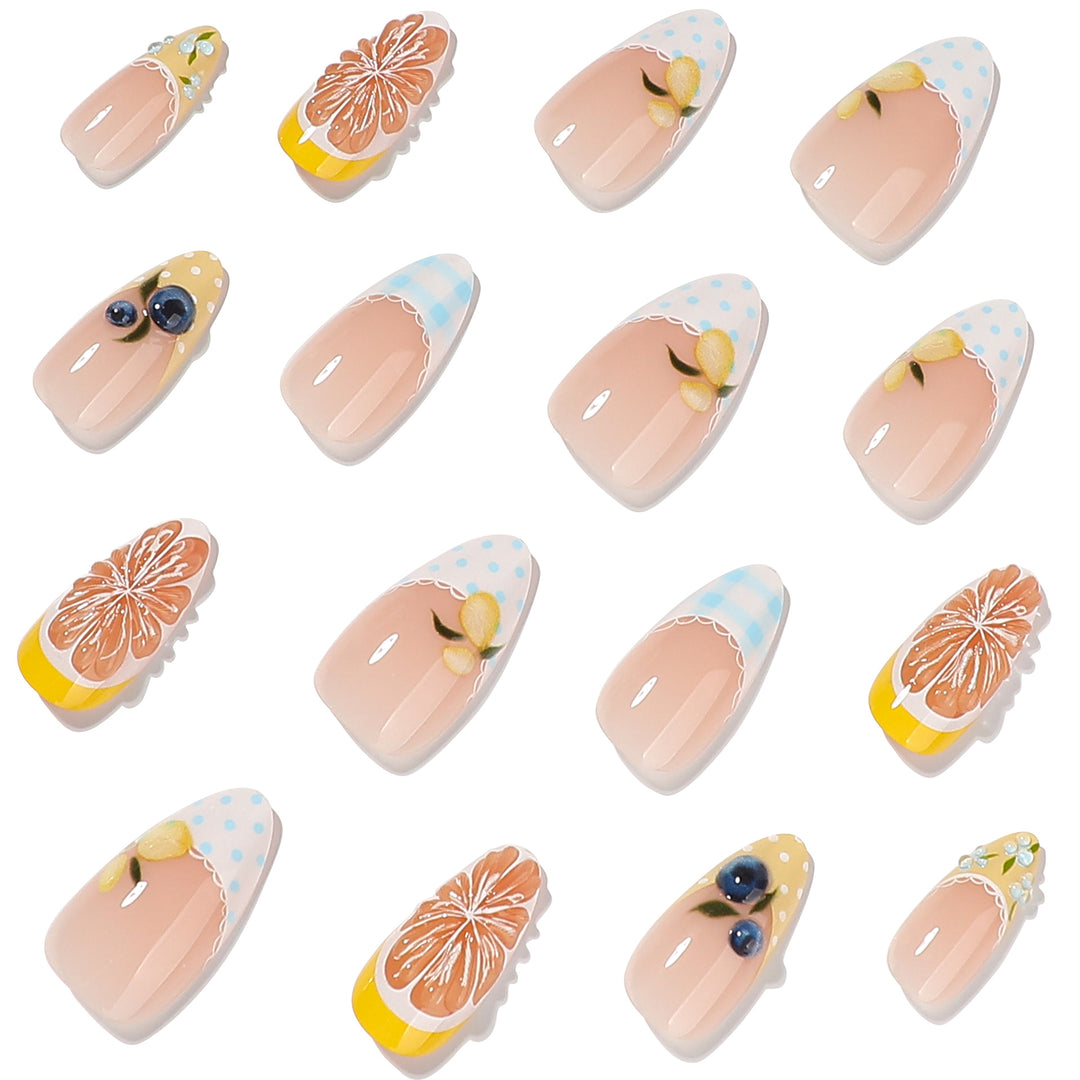 Artistic Nail Extensions with Creative Floral Design Bowlift