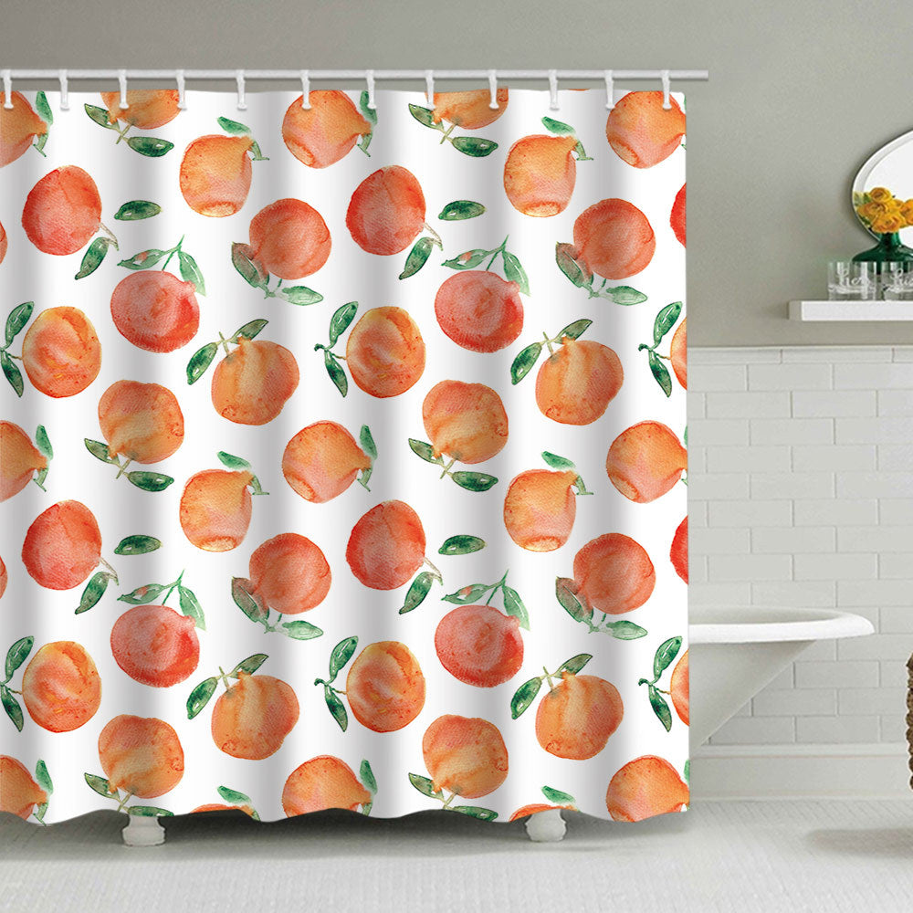 Colorful Citrus Print Shower Curtain Bowlift