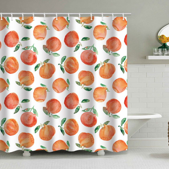 Colorful Citrus Print Shower Curtain Bowlift