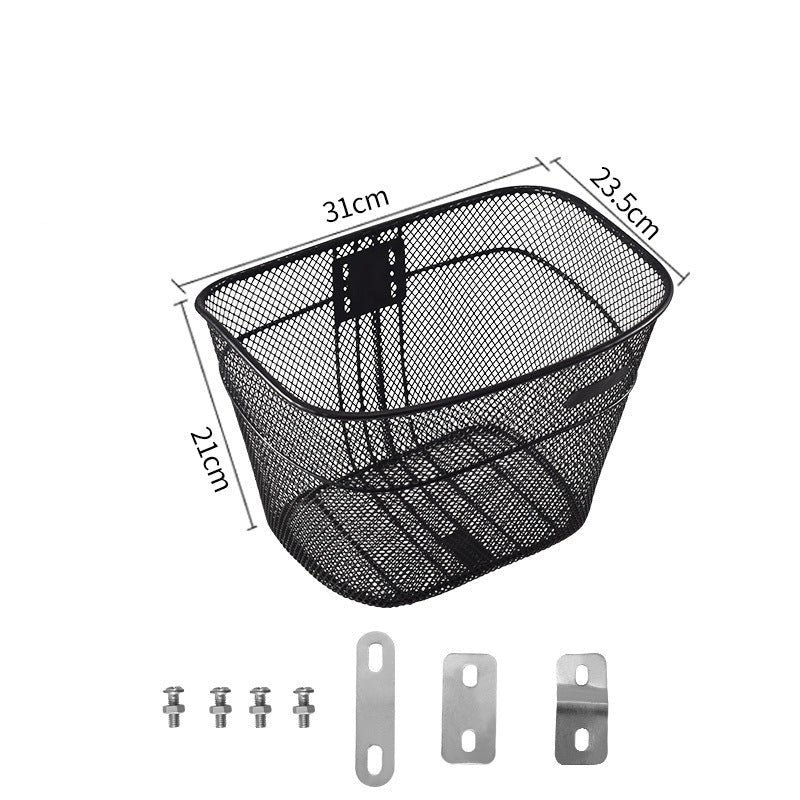 front-mount mesh bicycle basket with universal bracket Bowlift