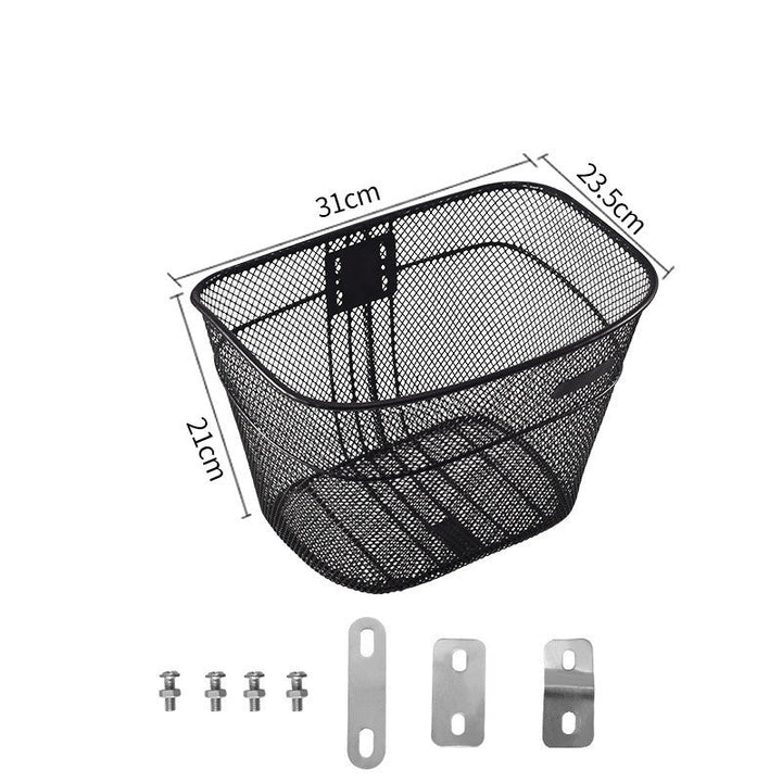 front-mount mesh bicycle basket with universal bracket Bowlift