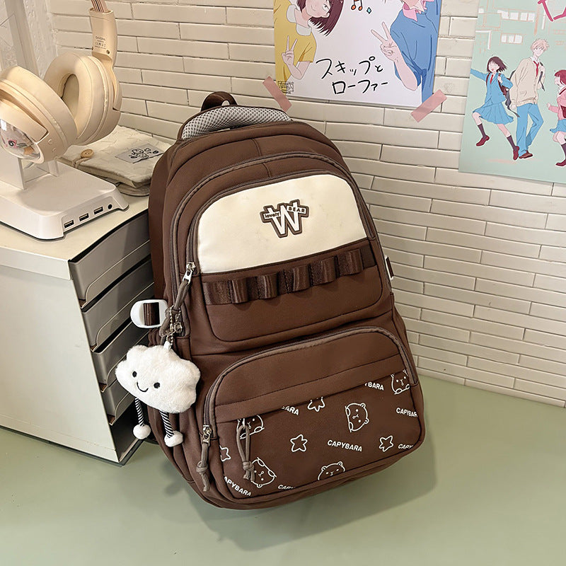 Charming Cartoon Patterned Backpack